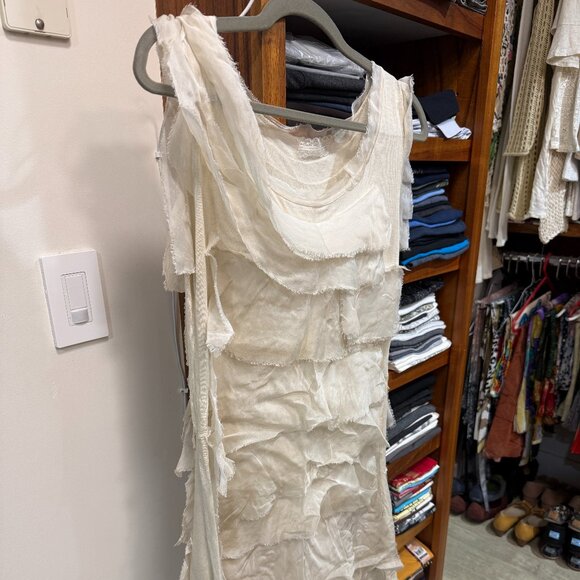 White/Off White Layered Dress - Picture 1 of 6